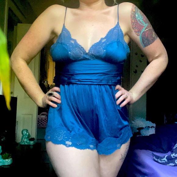 Lily of France Other - 💙VINTAGE Navy Romper Lingerie 💙